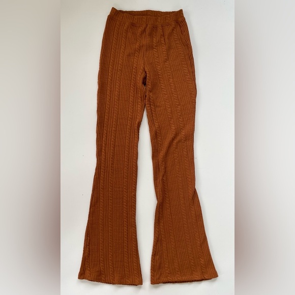 DAMSON MADDER Women's Warm Brown Orange Edie Soft Flare Pant Size 8 - Picture 3 of 11